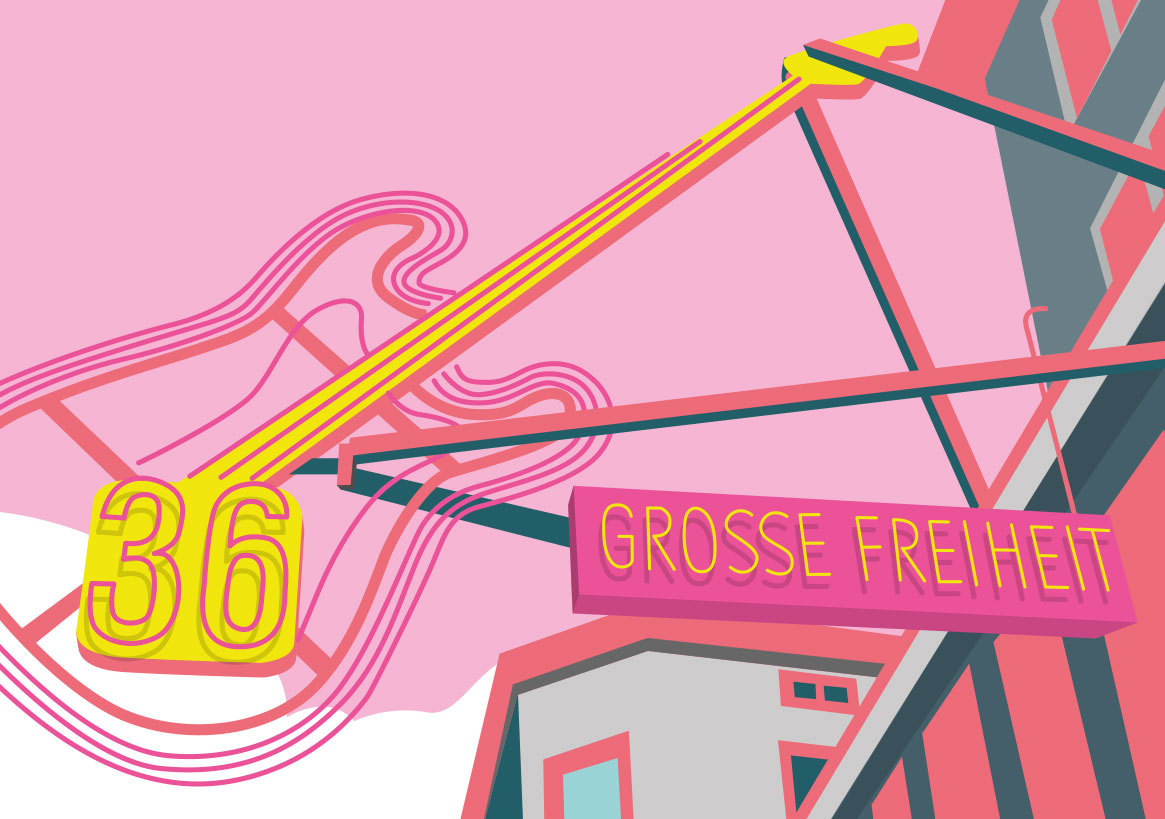 Postcard - Bon Voyage - Grosse Freiheit, Hamburg Postcard - Bon Voyage - Grosse Freiheit, Hamburg