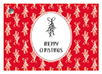 Geschenkanhänger - Mistelzweig, rot