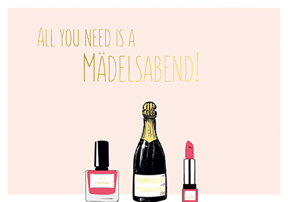 Postkarte - La Card - Mädelsabend