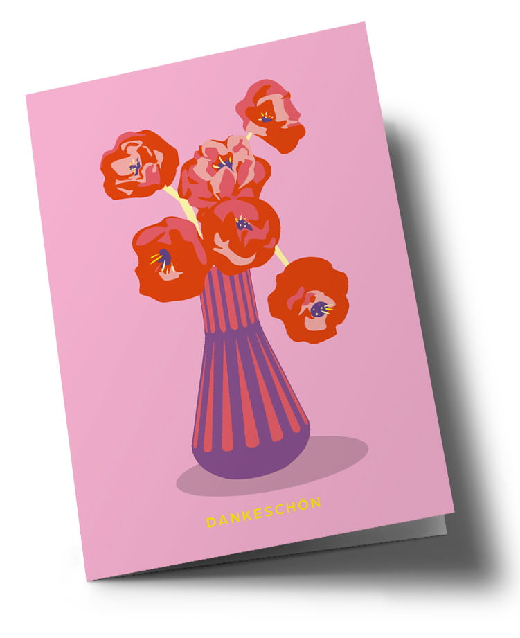 C6 folding card – boho – Flora Glow
