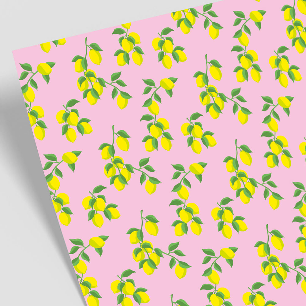 Geschenkpapier - neonstyle - Zitronen