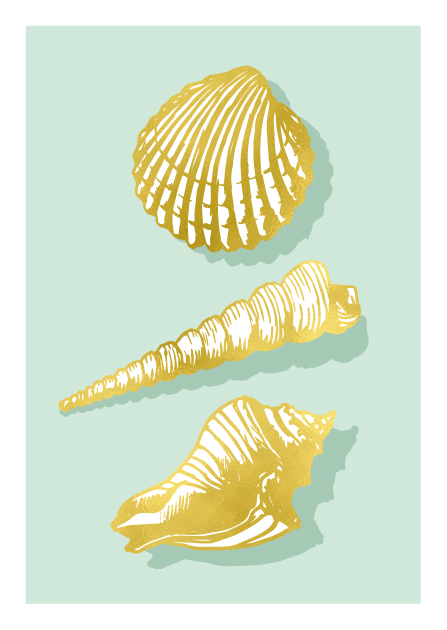 Postcard - illi - Gold embossing - KABUK
