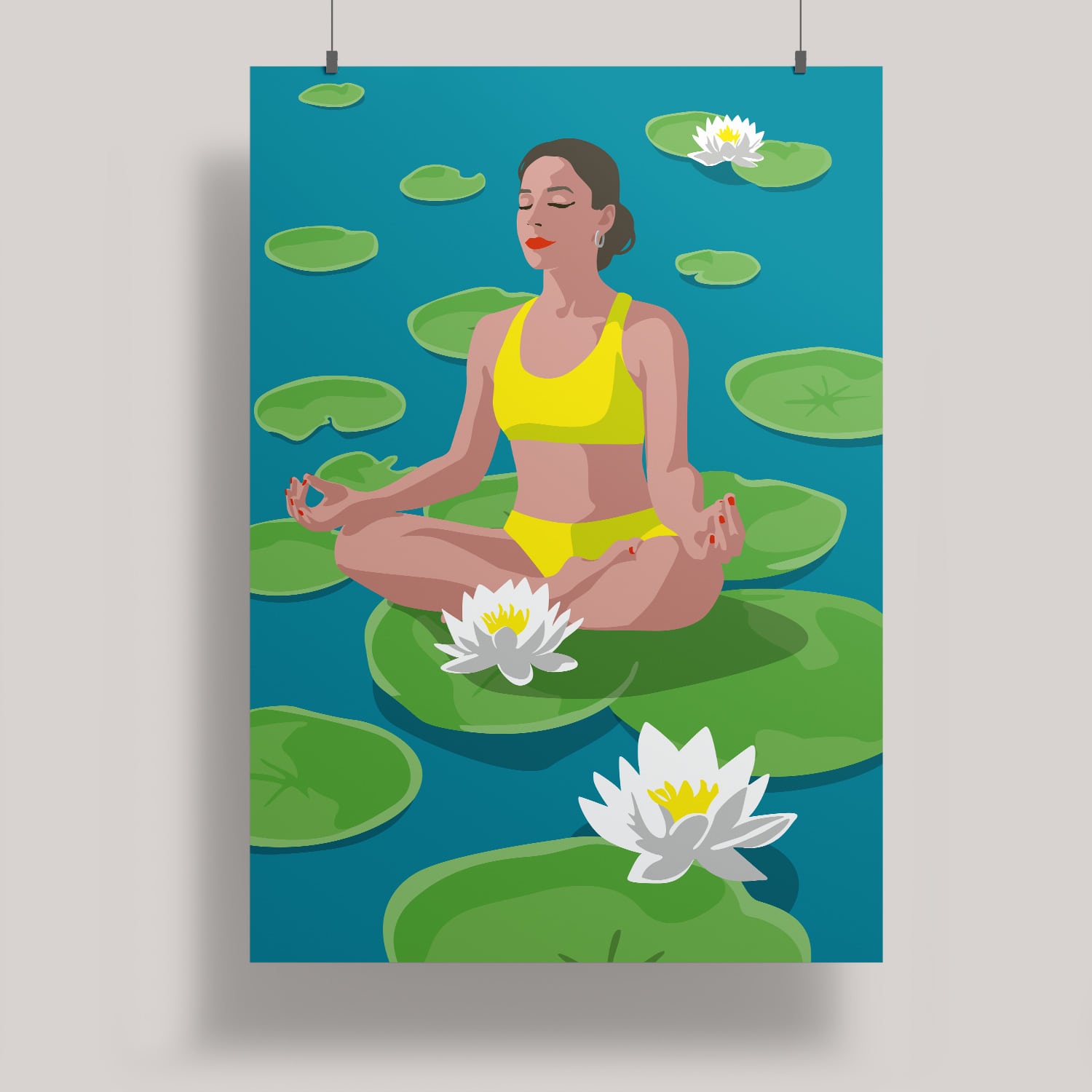 ArtPrint A4 - Modern Art - Yogafrau ArtPrint A4 - Modern Art - Yogafrau