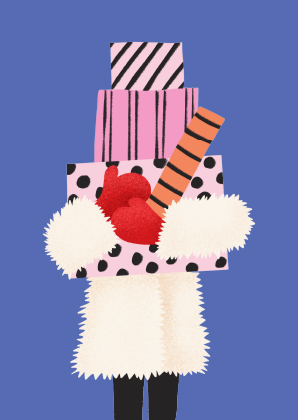 Postkarte - andrea liesert - xmas Shopping