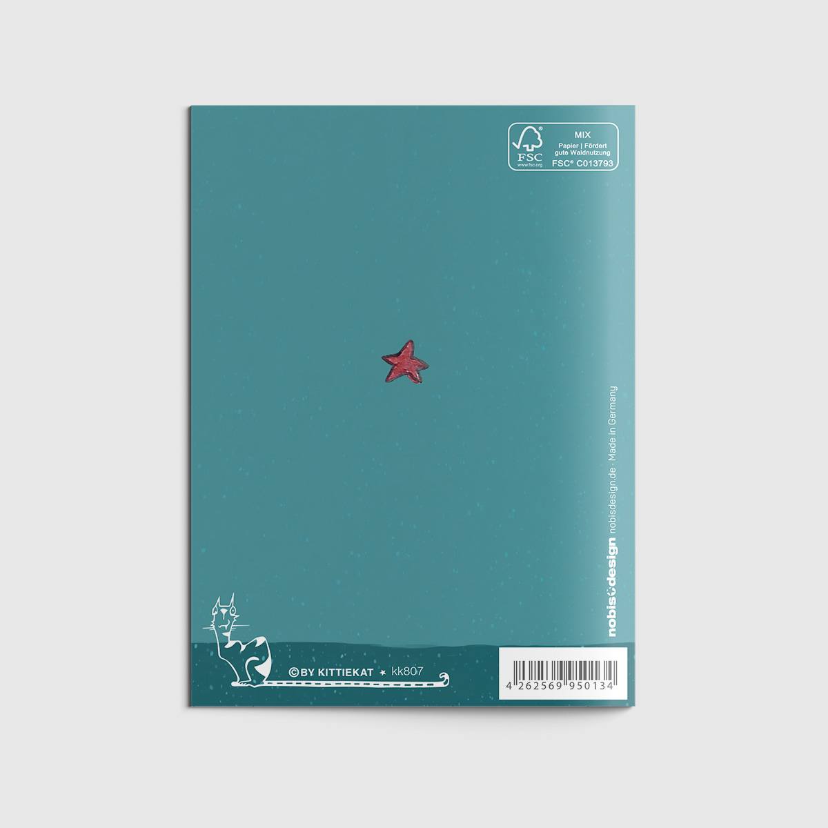 Notizheft A6 - kittiekatstudio - beachwalk with dog
