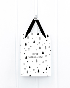 Geschenktüte Midi - Bäumchen, schwarz