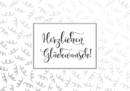 Klappkarte C6 - La Card - Spiralen, silber