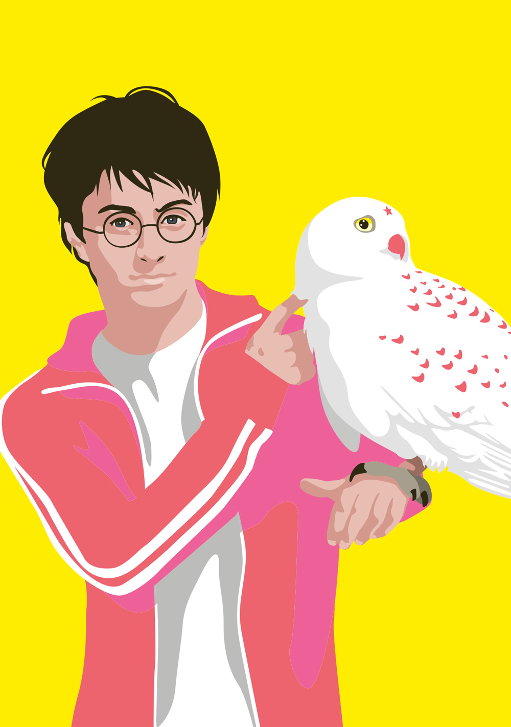 Postkarte - pop art new generation - boy with owl