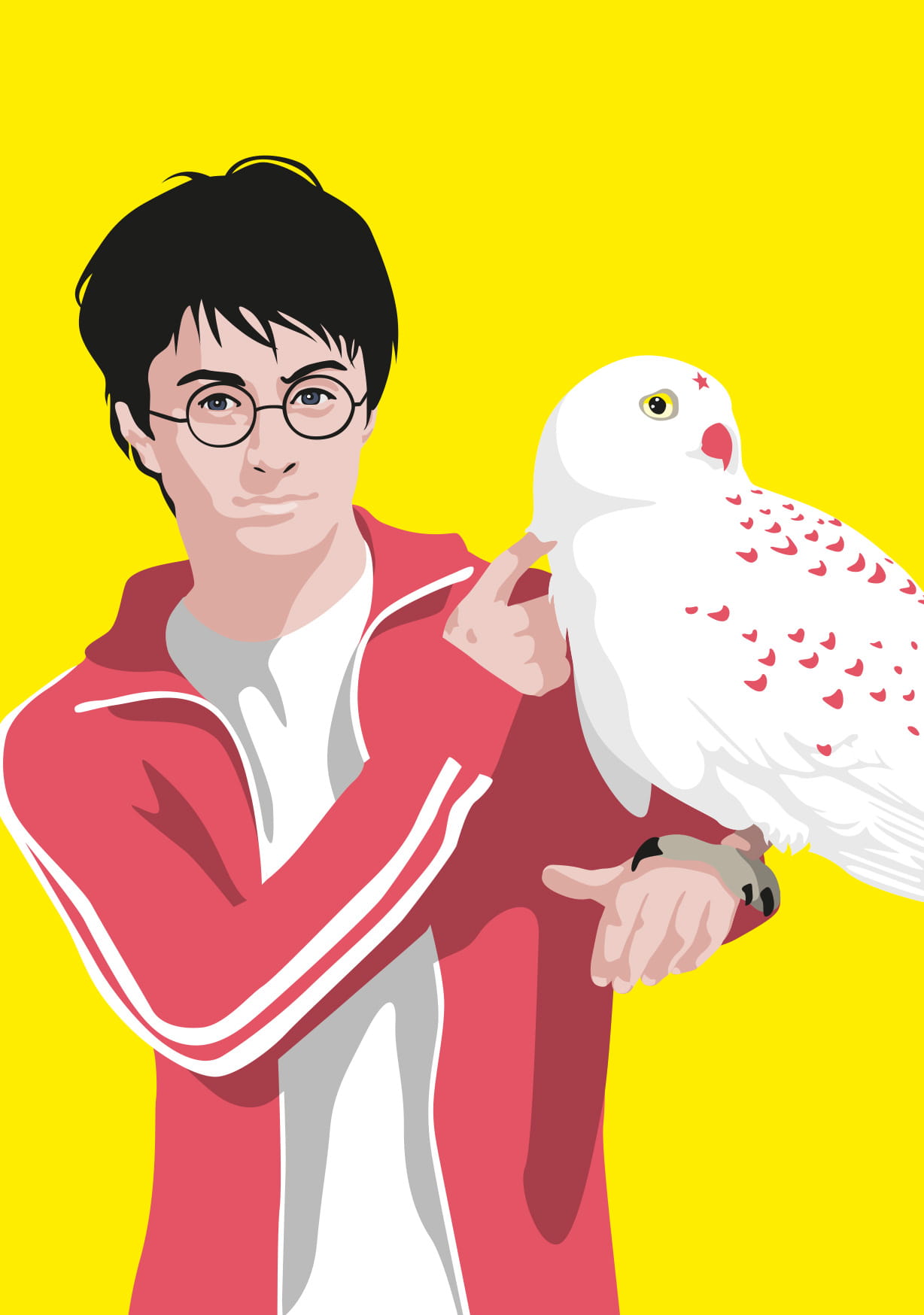 Postkarte - pop art new generation - boy with owl