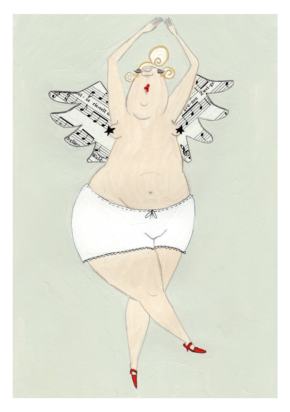 Postkarte - kittiekatstudio - notenengelmieder Postkarte - kittiekatstudio - notenengelmieder