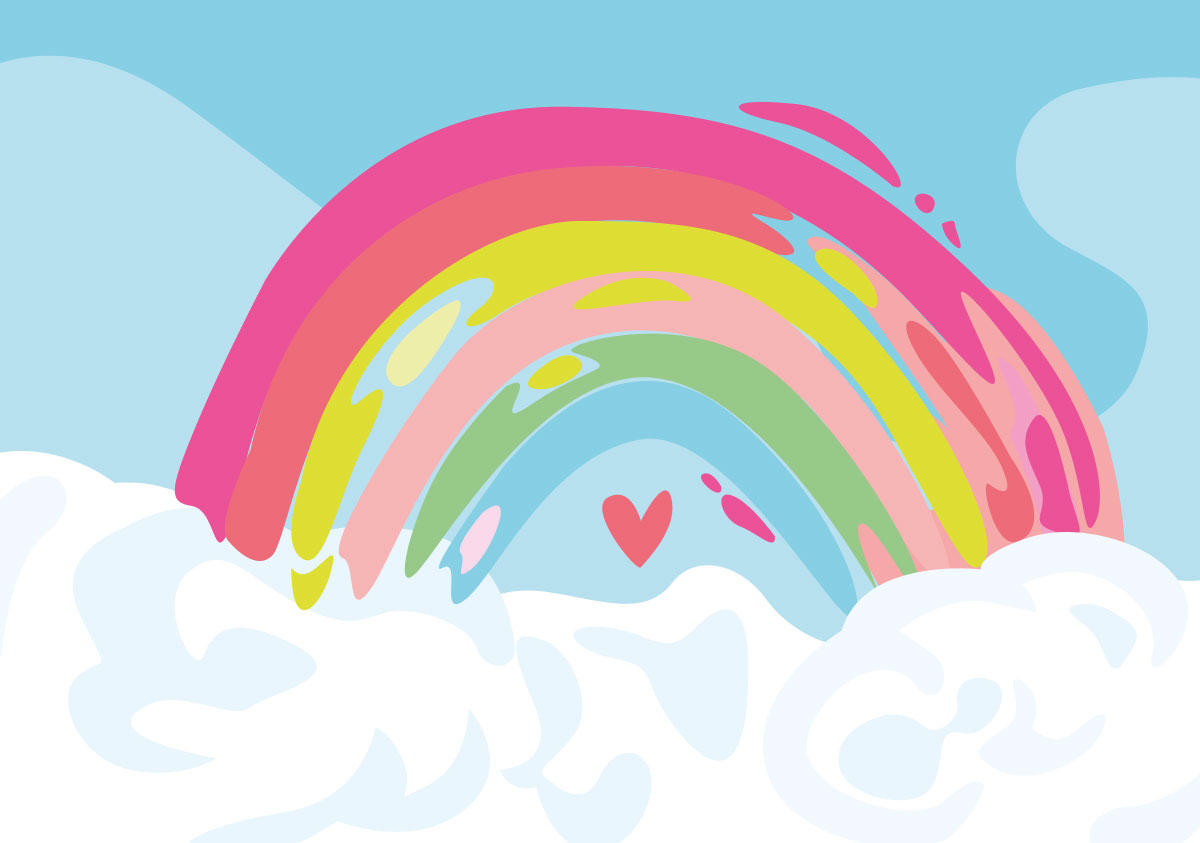 Postkarte - Limoncella - Rainbow