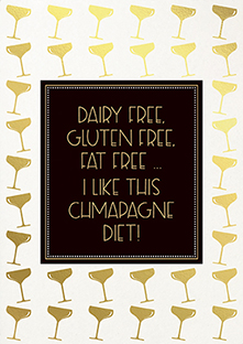 Postkarte - La Card - Champagne diet