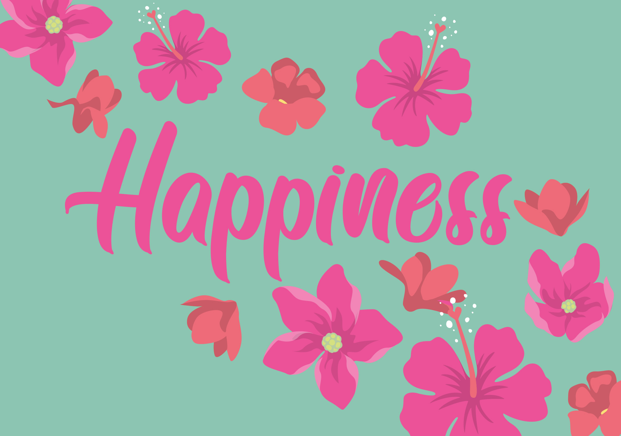 Postkarte - Hapiness - Happiness