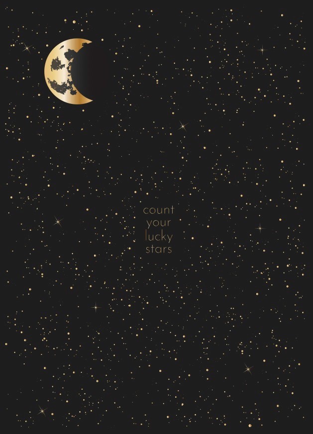 Postkarte - Toni Starck - count your lucky stars