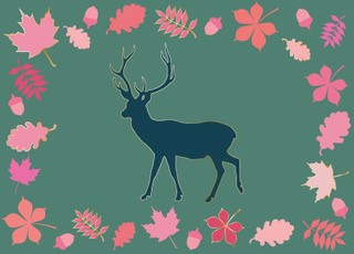 Postcard - Toni Starck - Deer, Alles Liebe