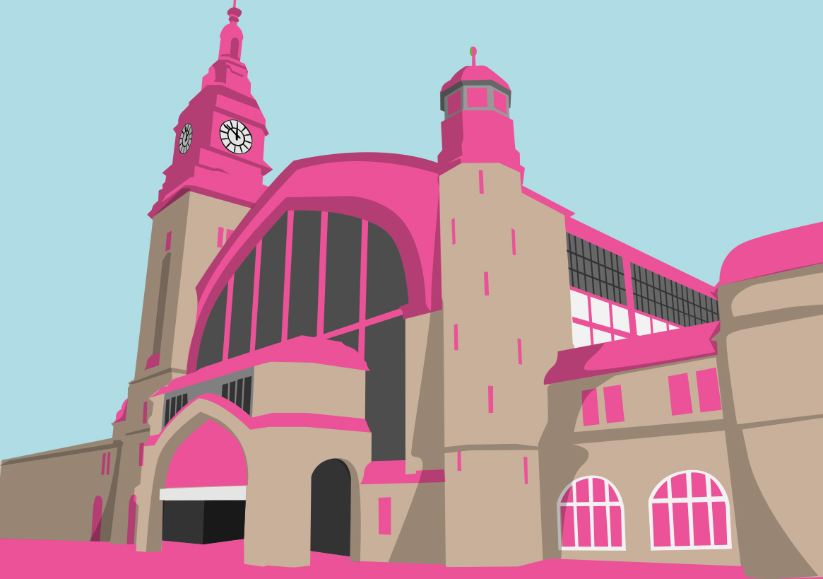 Postcard - Bon Voyage - Bahnhof Hamburg Postcard - Bon Voyage - Bahnhof Hamburg