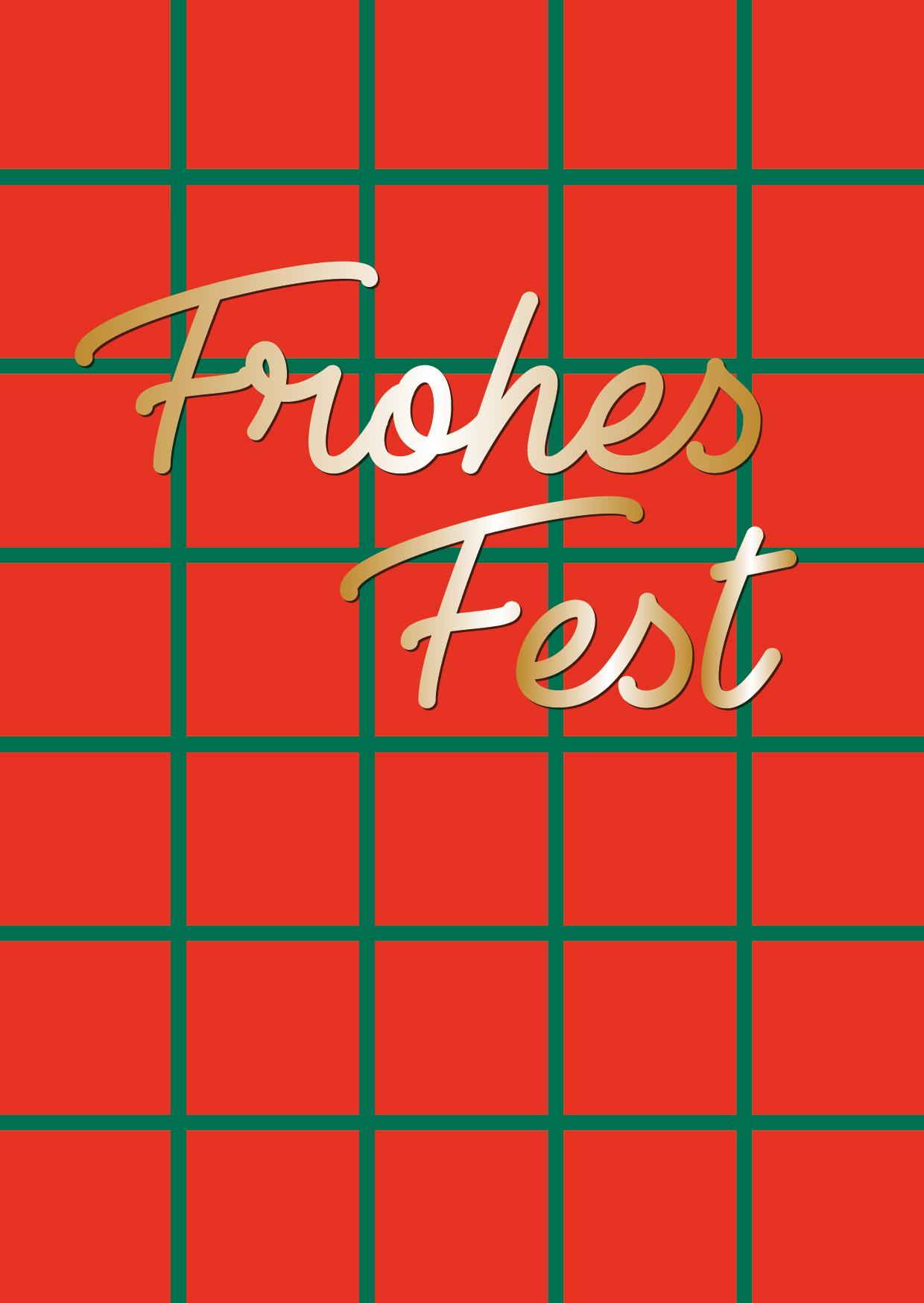 Postkarte - Designfräulein - OroLumi - Frohes Fest Squares