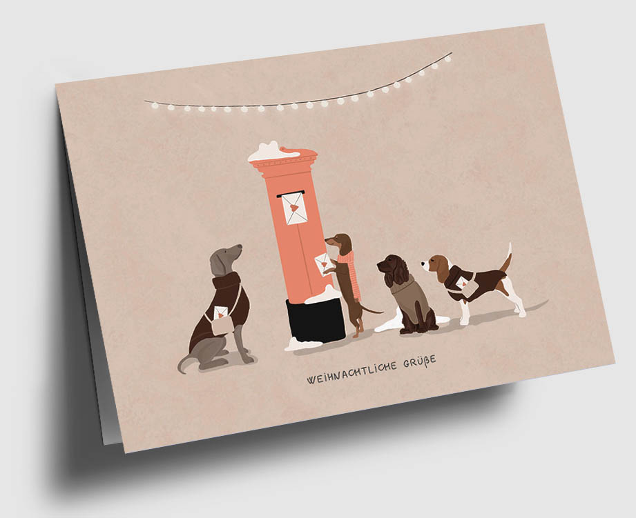 C6 folding card – Alfie’s Greetings – Christmas greetings