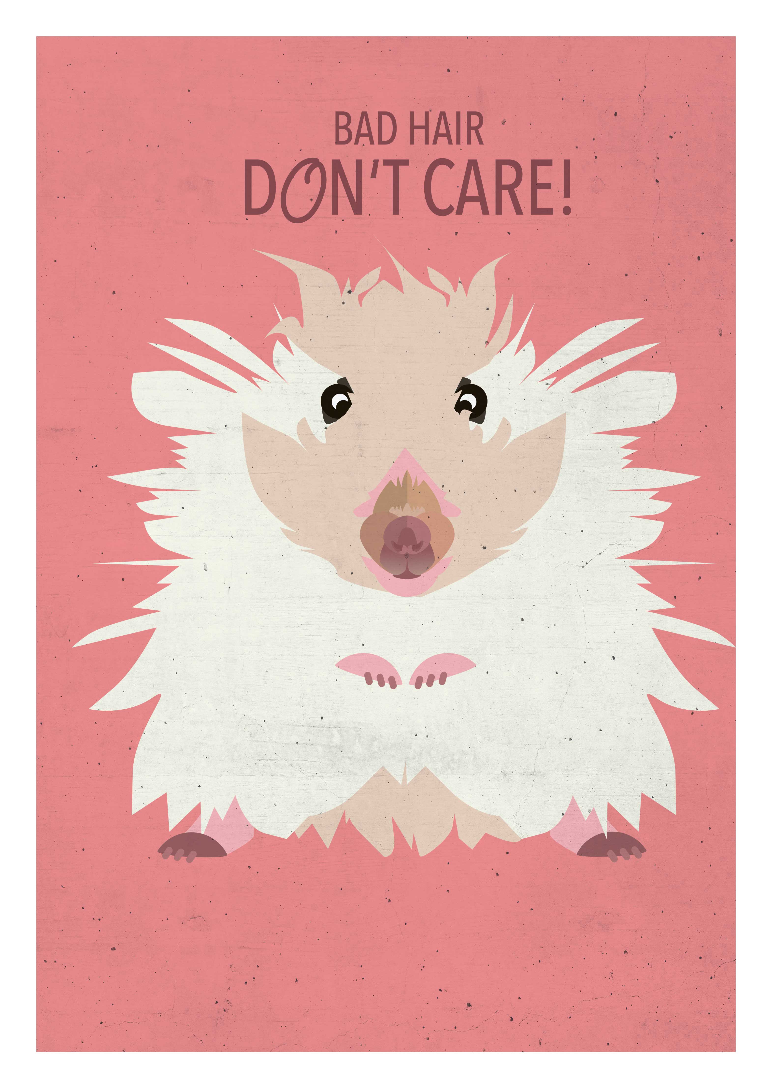 Postcard - Daria Ivanova - Hamster Bad Hair