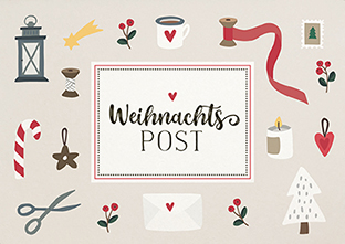 Postkarte - La Card - Weihnachtspost, Utensilien Postkarte - La Card - Weihnachtspost, Utensilien