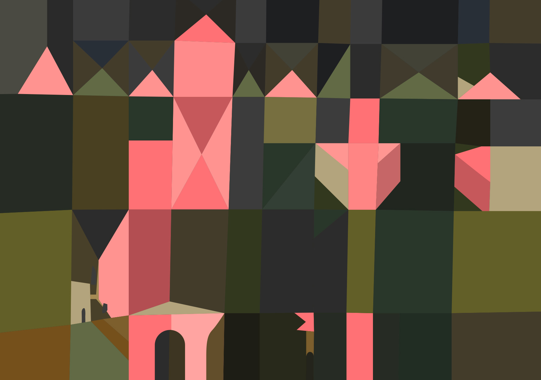 Postkarte - "City of towers" Paul Klee