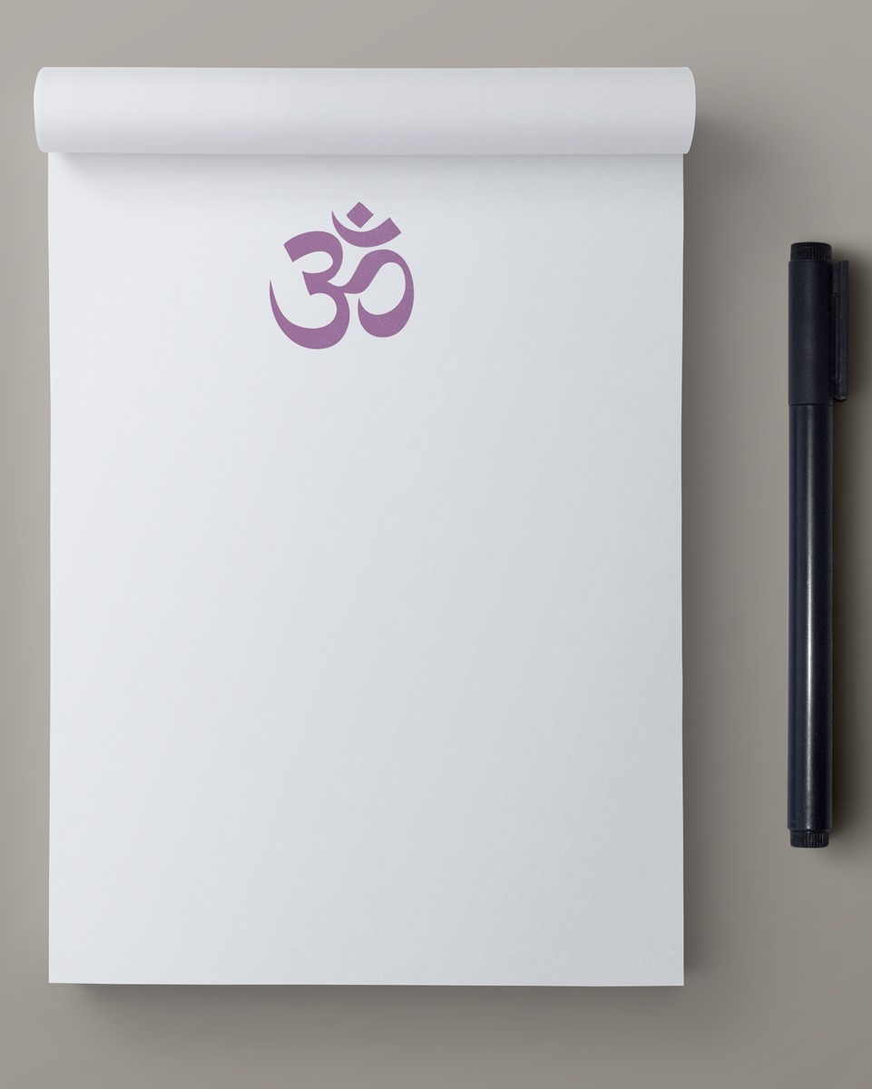 Notepad A6 - happiness - OM-Zeichen Notepad A6 - happiness - OM-Zeichen