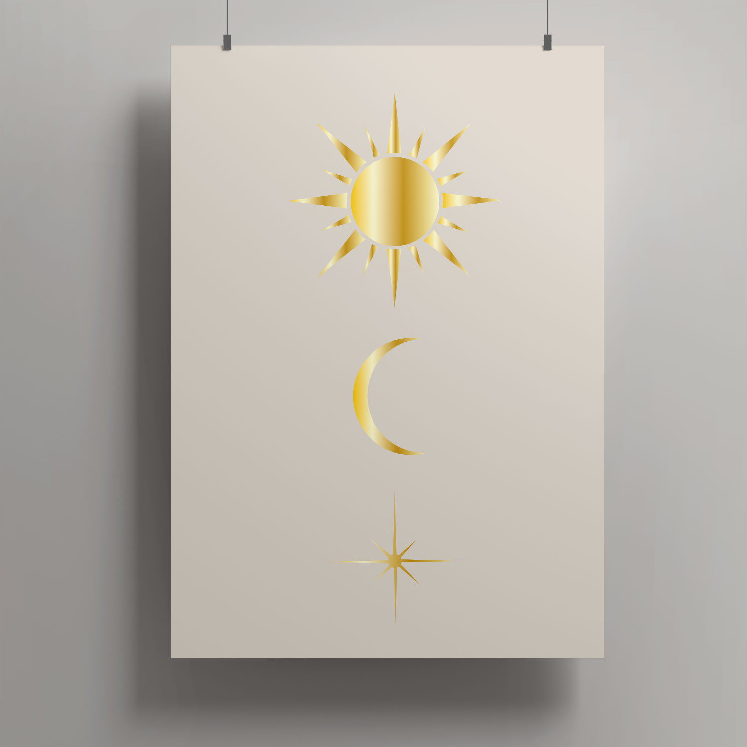 Artprint A3 - Toni Starck - Sun, moon, star Artprint A3 - Toni Starck - Sun, moon, star
