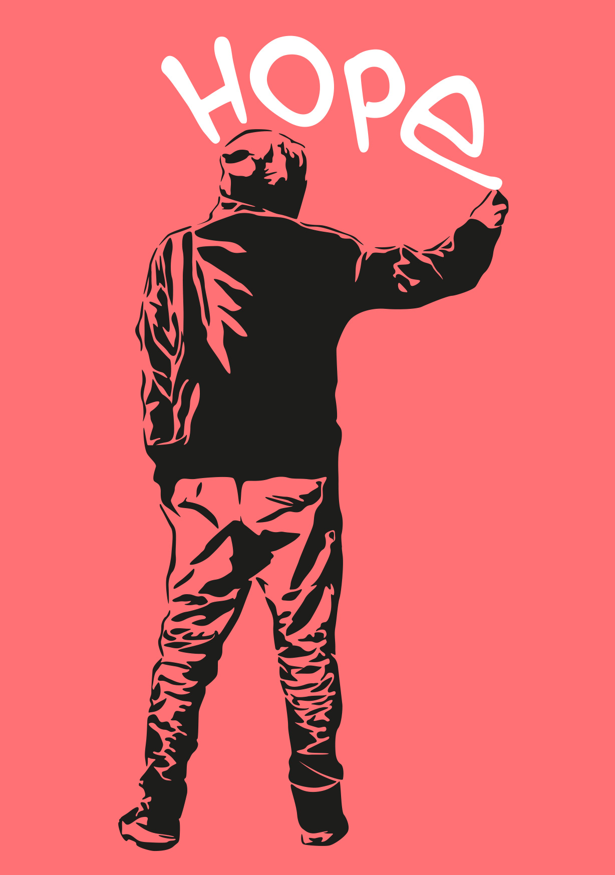 Postkarte - "Hope" Banksy