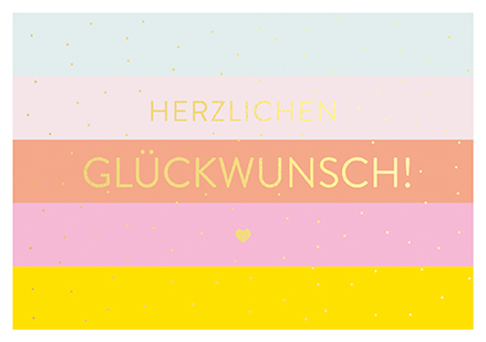Klappkarte C6 - La Card - Glückwunsch, poppig