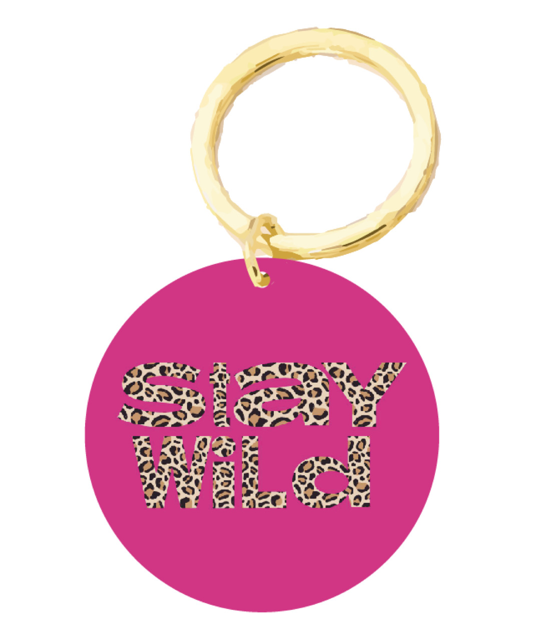 Key ring - Happy Plexis 5 cm - stay wild