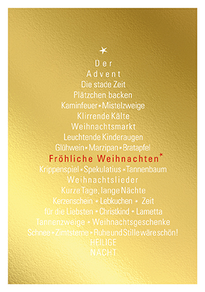 Postkarte - La Card - Schriftbaum