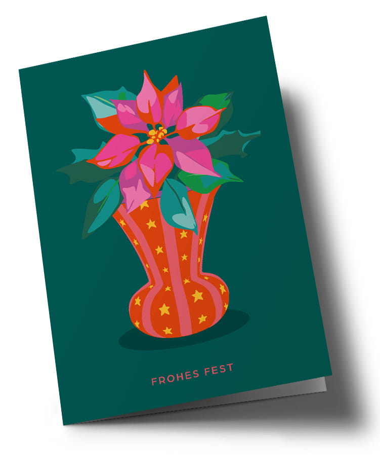 C6 folding card – boho – Merry Christmas – Popstar
