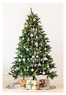 Postkarte - La Card - Tree green white