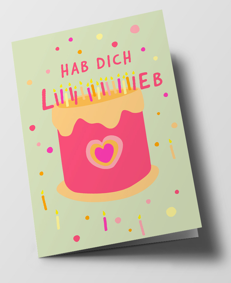 C6 folding card - nola - I love you