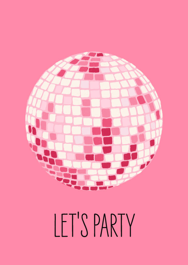 Postkarte - andrea liesert - LET’S PARTY