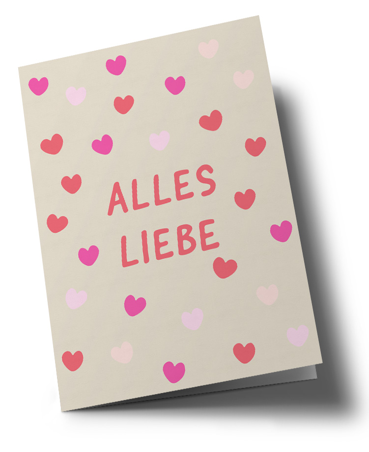 Klappkarte C6 - nola - Alles Liebe Klappkarte C6 - nola - Alles Liebe