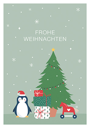 Postkarte - La Card - Baum mit Spielsachen