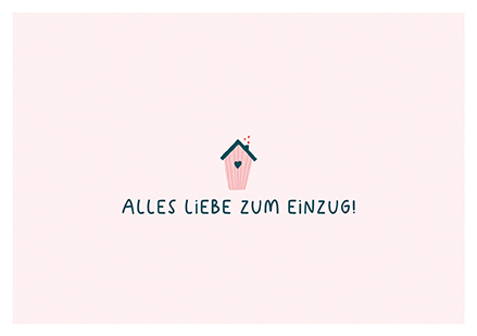 Klappkarte C6 - La Card - Einzug, Vogelhäuschen