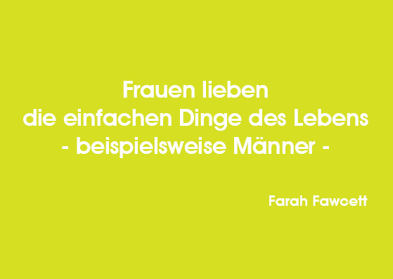 Postkarte - Wortsinn - Frauen lieben... Farah Fawcett