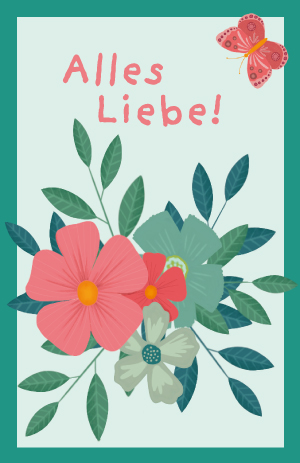 Minicard - Toni Starck - Flowers&Butterfly Minicard - Toni Starck - Flowers&Butterfly