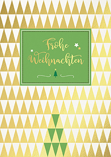 Postkarte - La Card - Dreiecke, gold