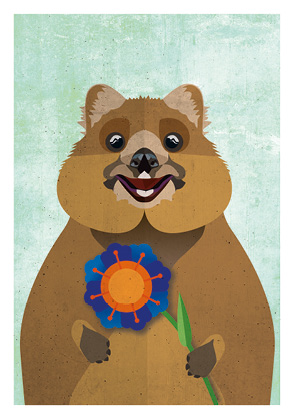 Postcard - Daria Ivanova - Quokka Postcard - Daria Ivanova - Quokka