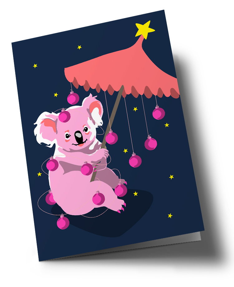 C6 folding card - Happiness - Koala
