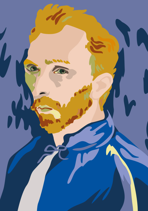 Postcard - Museum Art - Portait August 1889, van Gogh Postcard - Museum Art - Portait August 1889, van Gogh