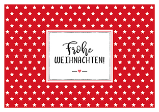 Postkarte - La Card - Sternchen, rot