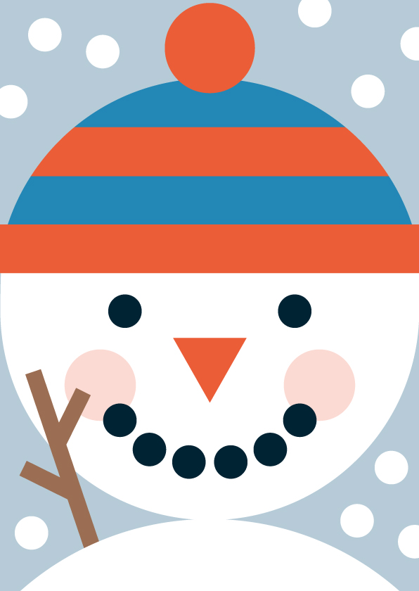 Postcard - Designfräulein - Funny Faces - Snowman