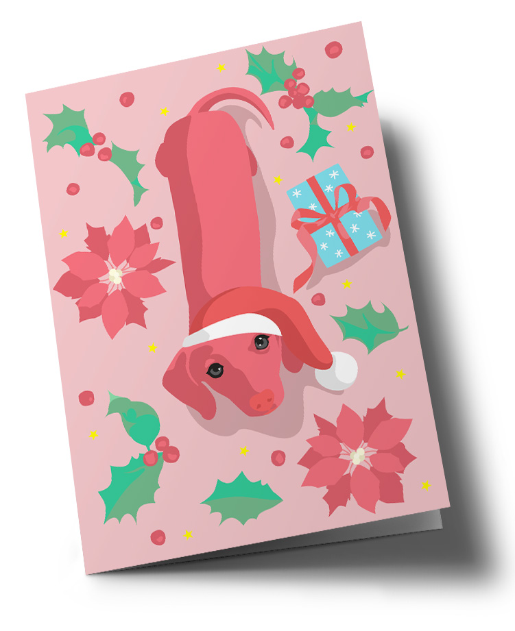 Doublecard C6 - happiness - Dachshund