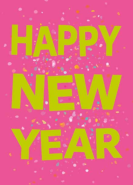 Postkarte - m-illu - Happy New Year