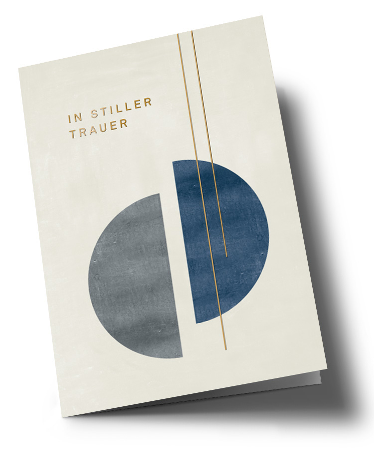 Doublecard C6 - Designfräulein - In stiller Trauer, Gold foil