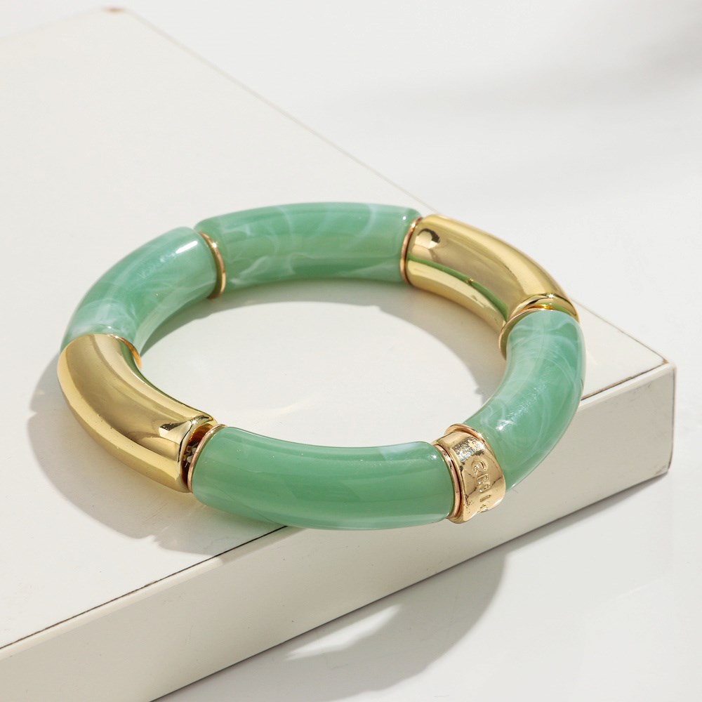 Happy Beads Armband golden ice green